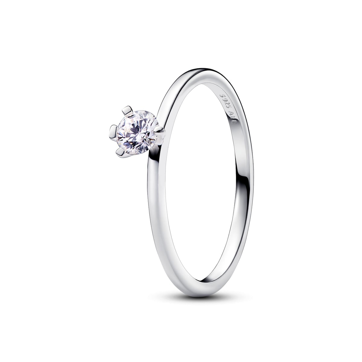 Pandora Nova Sterling Silver Off-set Lab-grown Diamond Ring