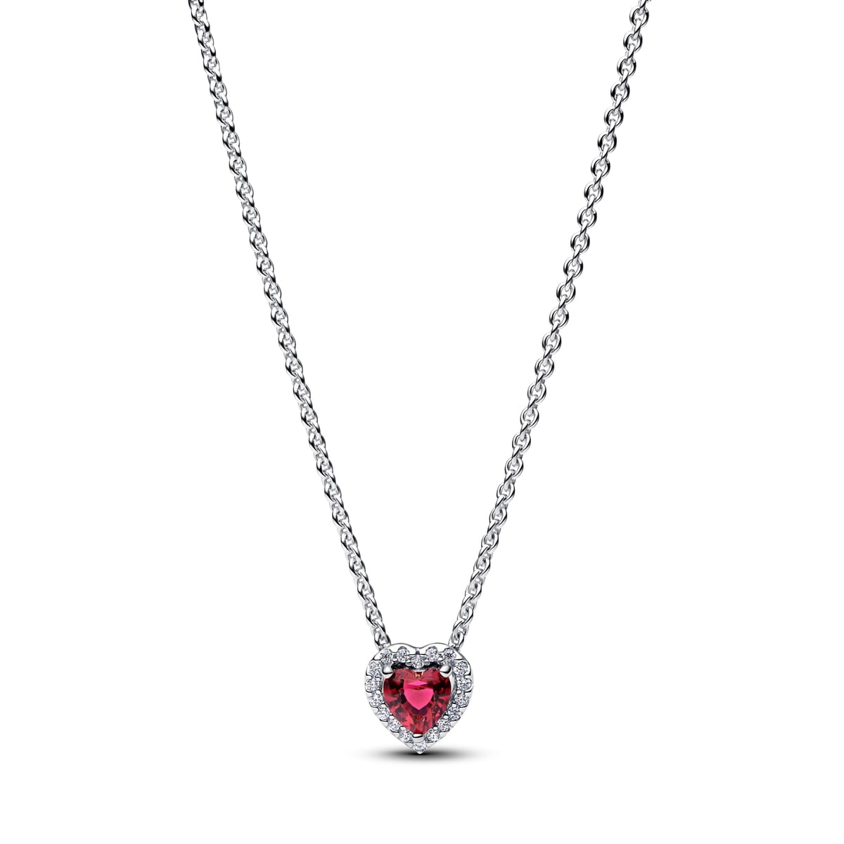 Elevated Red Heart Collier Necklace