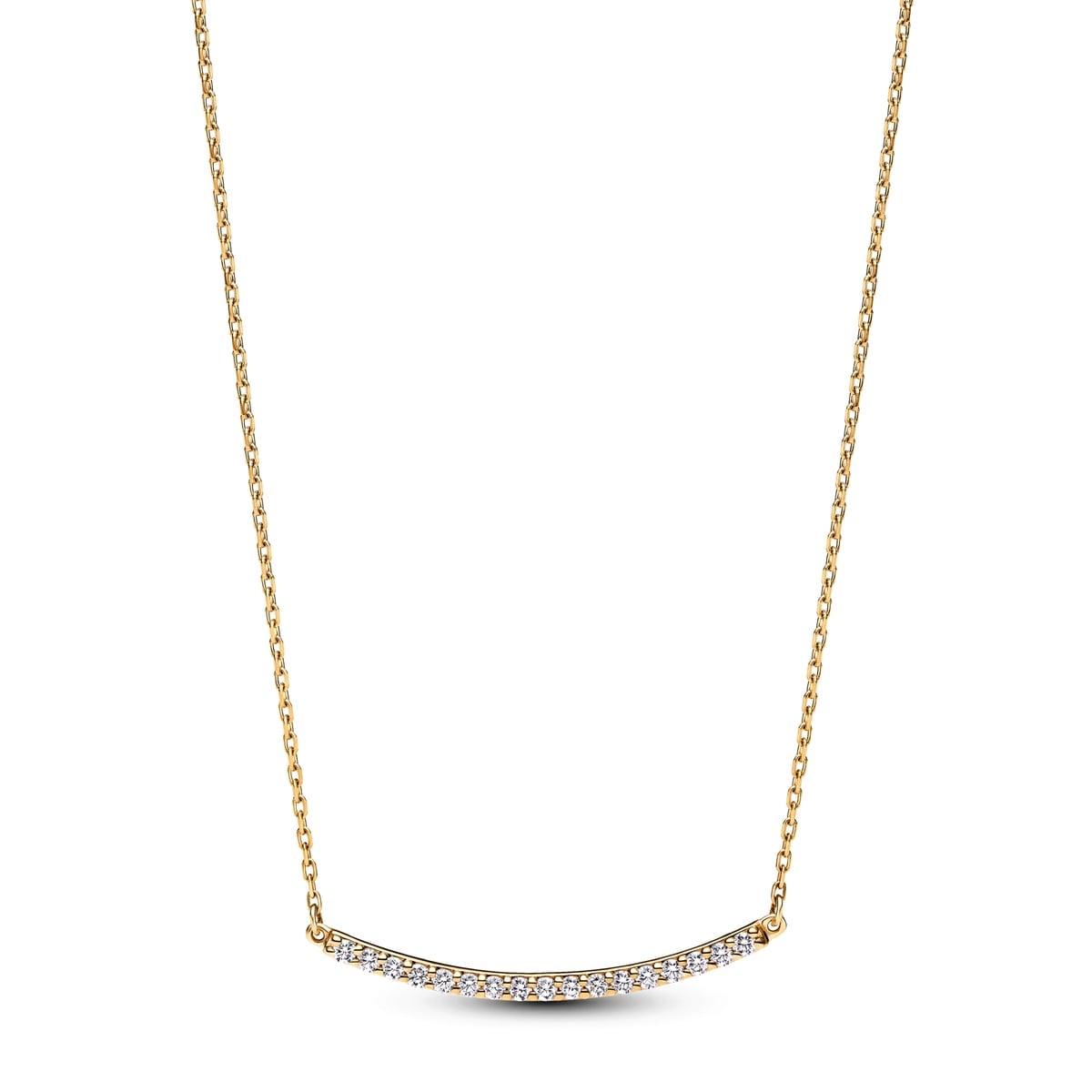 Pandora Era 14k Gold Lab-grown Diamond Pavé Bar Necklace