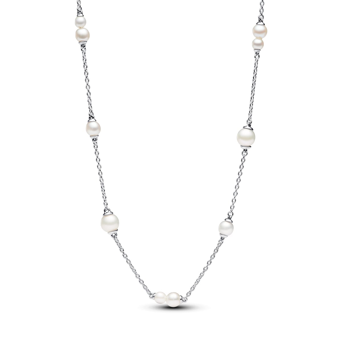 Treated Freshwater Cultured Pearl Station Chain Necklace