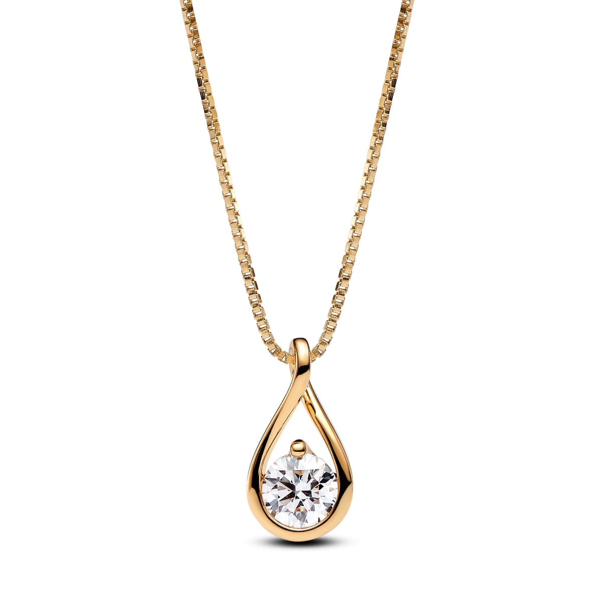 Pandora Infinite 14k Gold Lab-grown Diamond Pendant Necklace