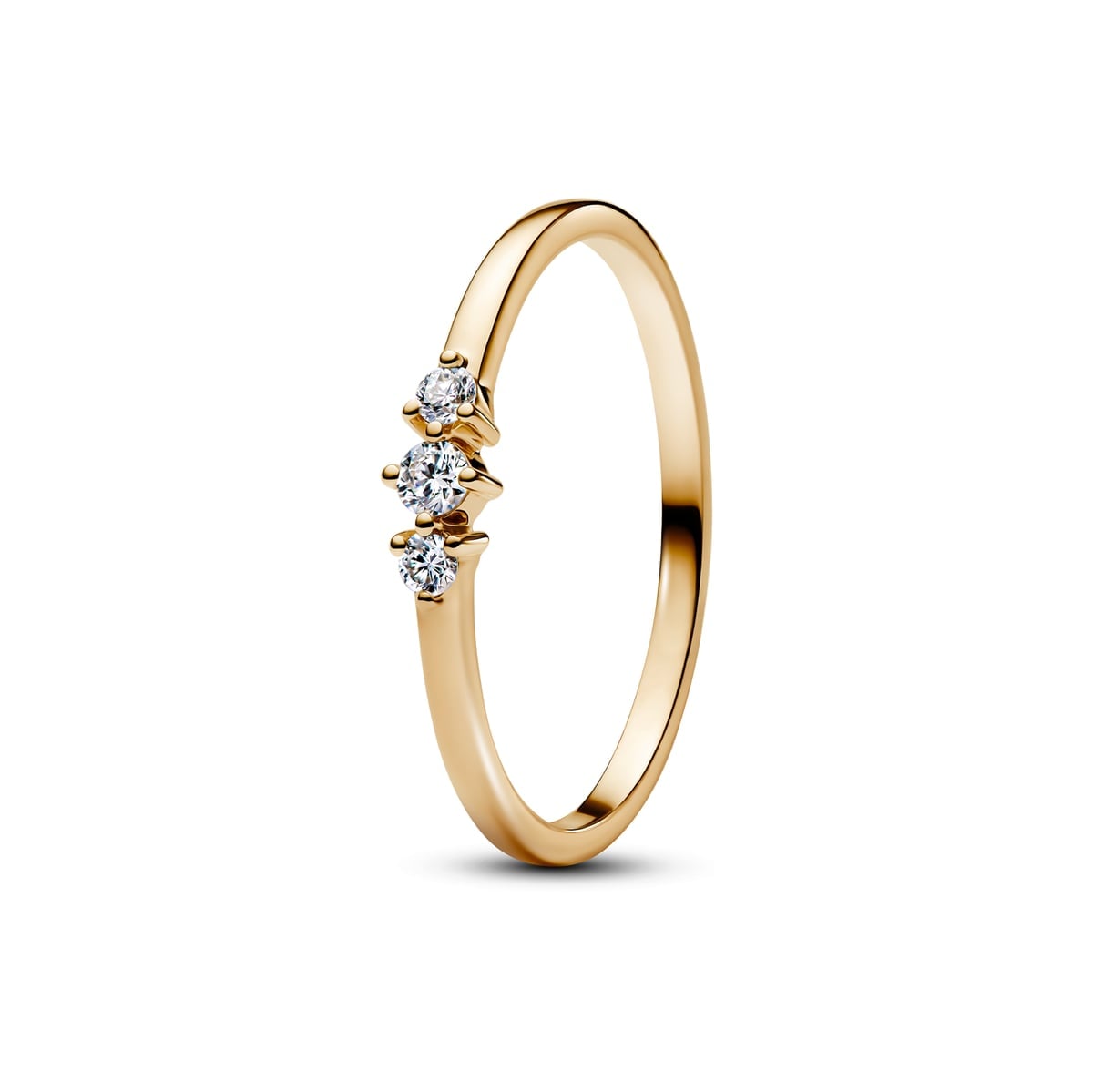 Pandora Era 14k Gold Lab-grown Diamond Triple Stone Ring