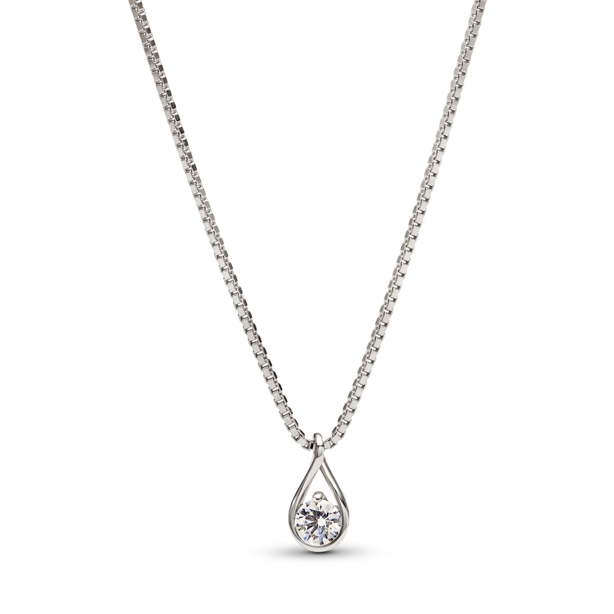 Pandora Infinite 14k White Gold Lab-grown Diamond Pendant Necklace
