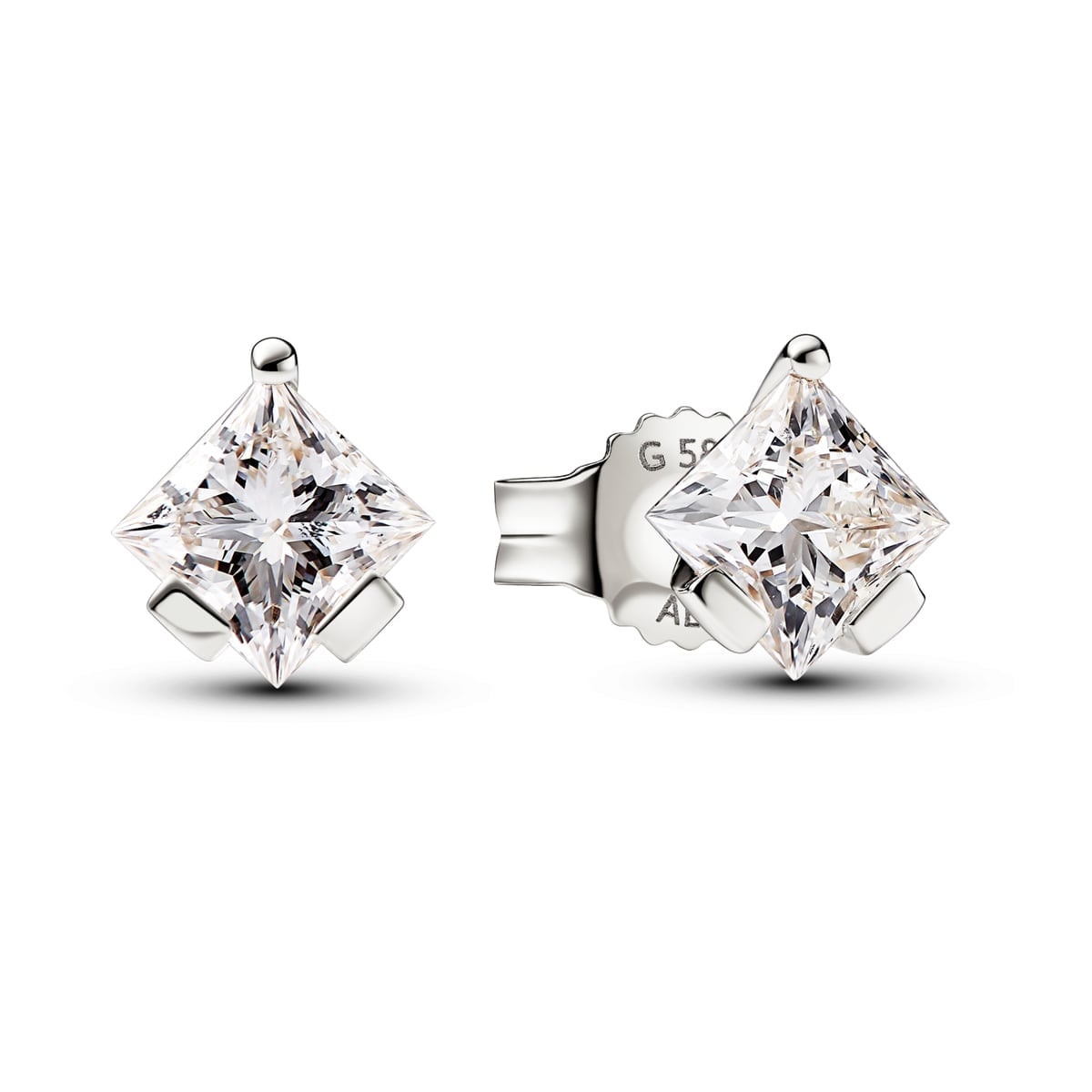 Pandora Nova 14k White Gold Lab-grown Diamond Earrings