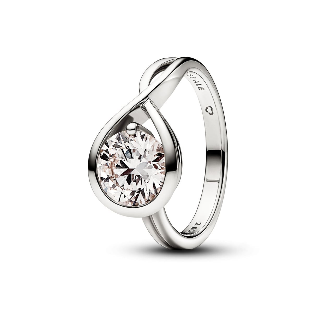 Pandora Infinite 14k White Gold Lab-grown Diamond Ring