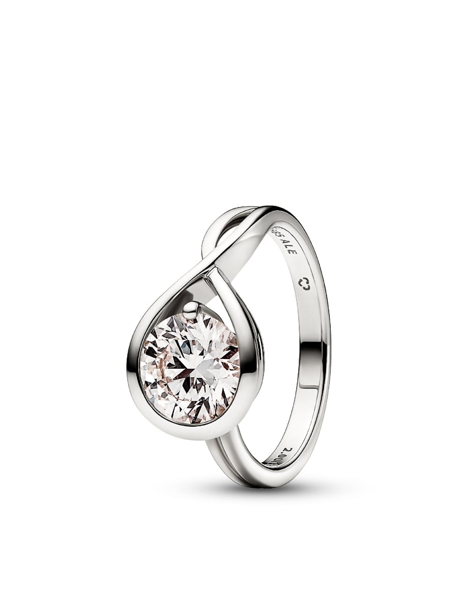 Pandora Infinite 14k White Gold Lab-grown Diamond Ring