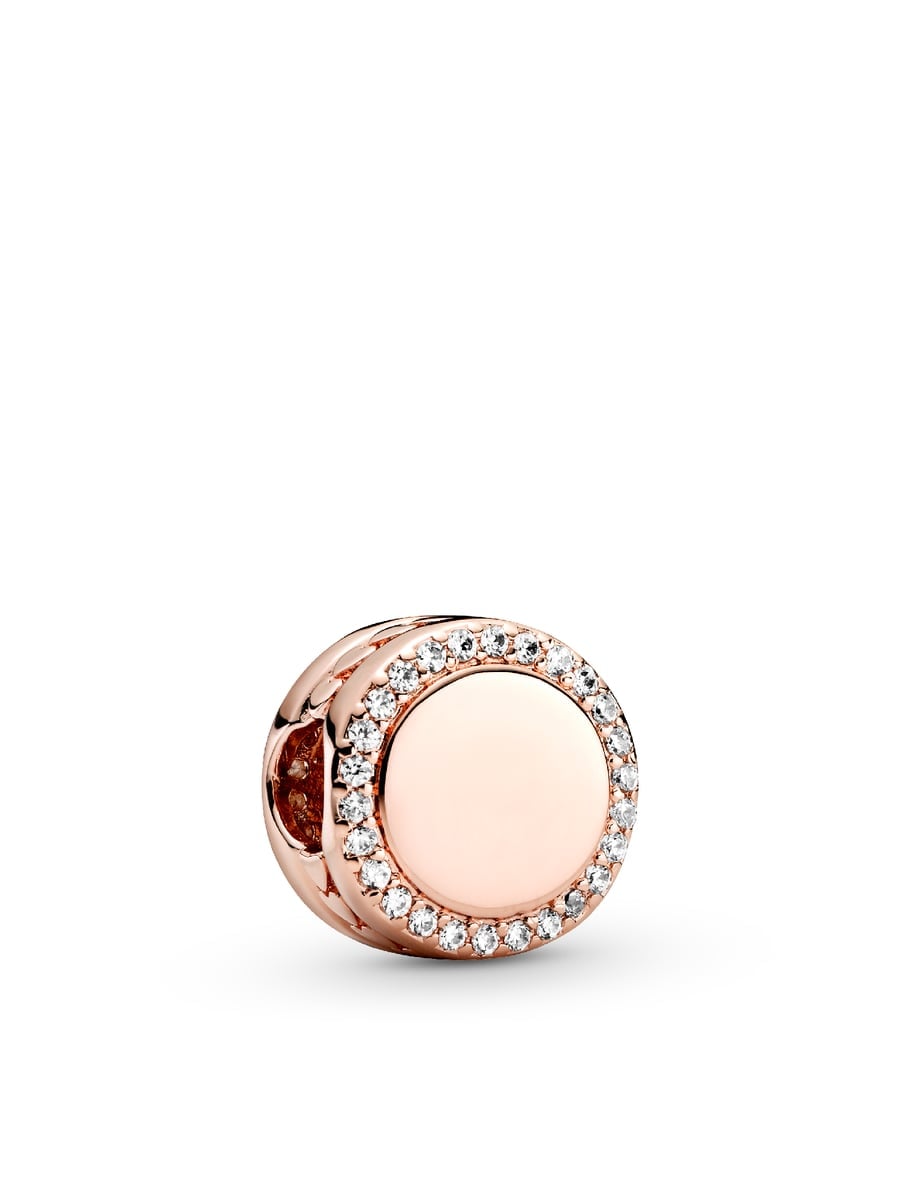 Engravable Sparkling Button Charm