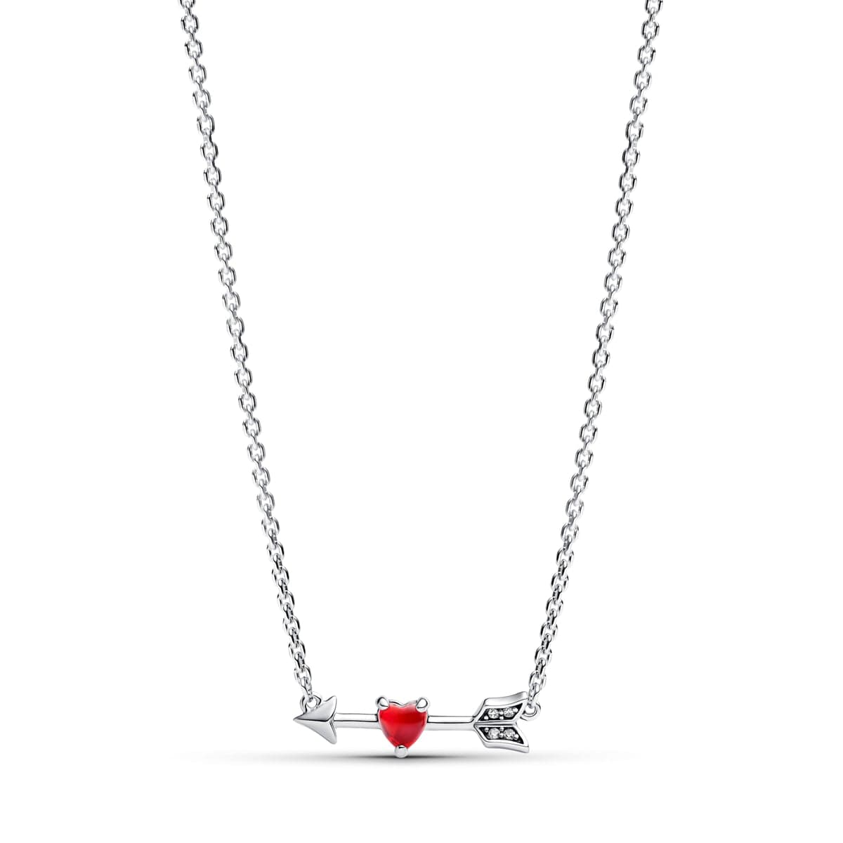 Pandora Arrow & Murano Glass Heart Necklace 393669C01 393669 — photo 1 of 1
