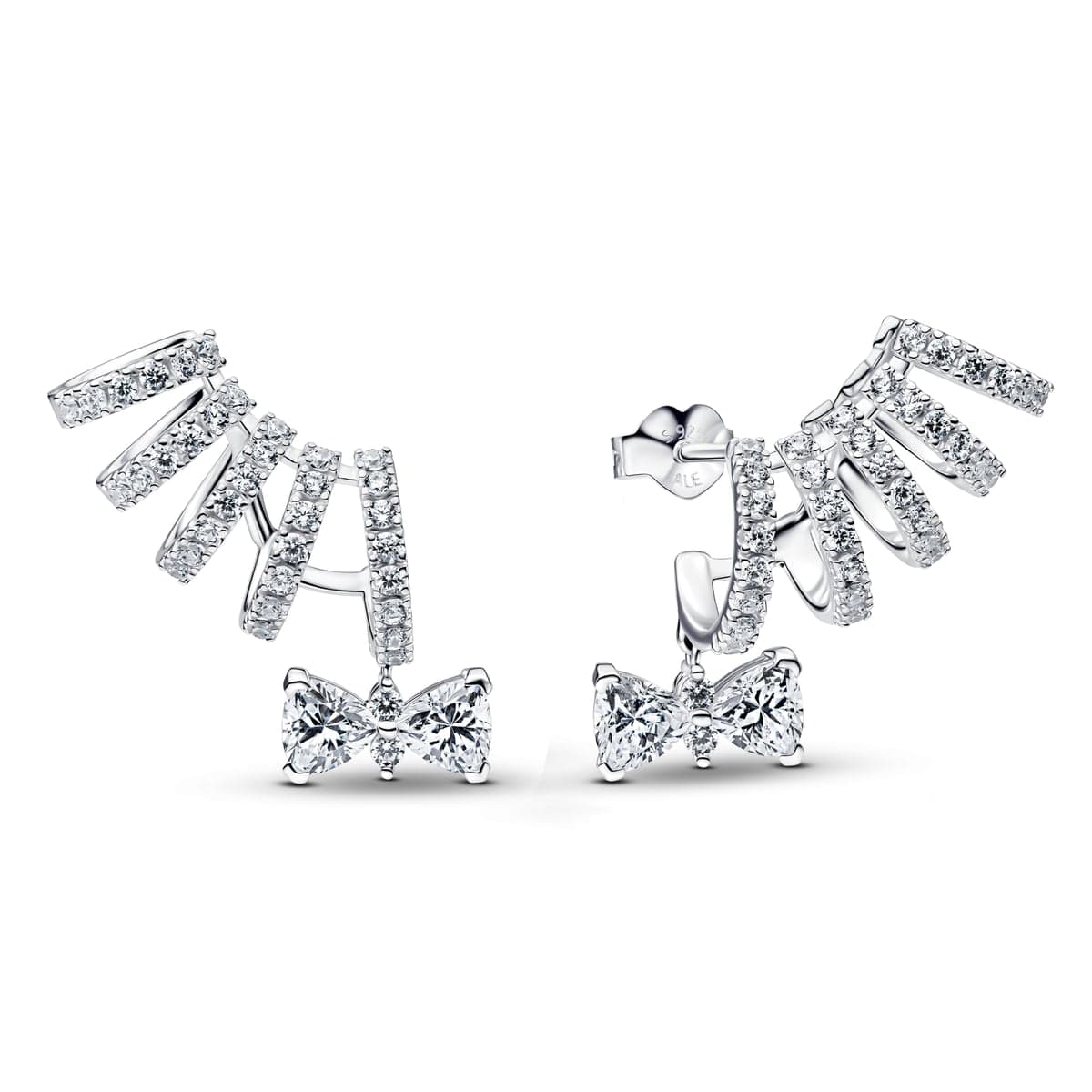 Pandora Bridgerton Sparkling Bow Climber Earrings 294397C01 294397 — Foto 1 von 1