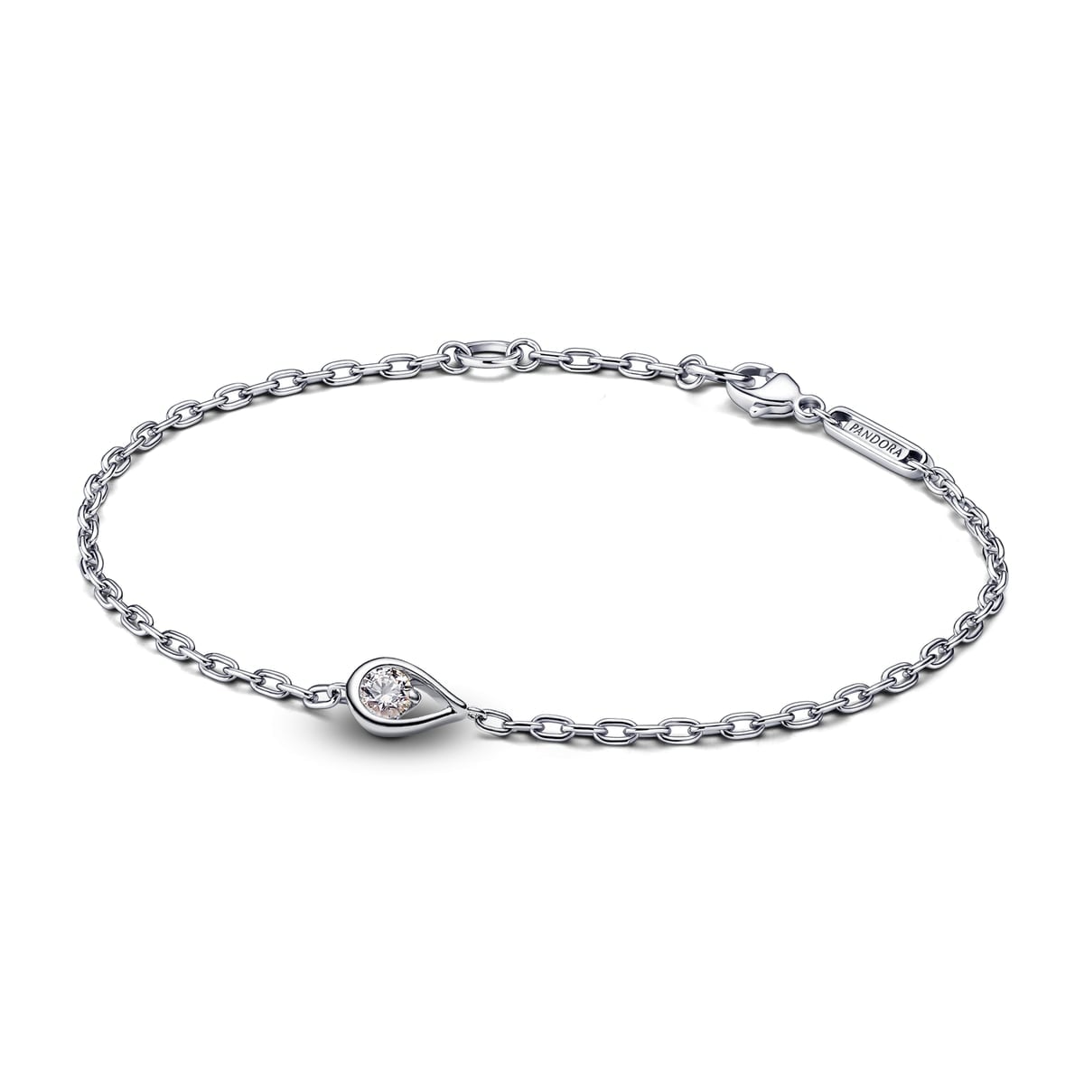 Pandora Infinite Sterling Silver Lab-grown Diamond Chain Bracelet