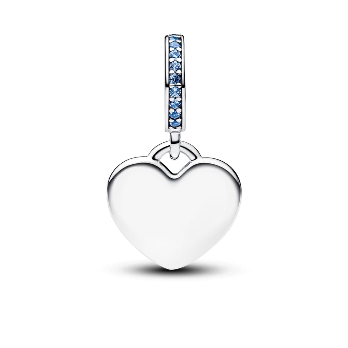 Pandora Engravable Heart Blue Stone Dangle Charm 793926C03 793926 — photo 1 of 9