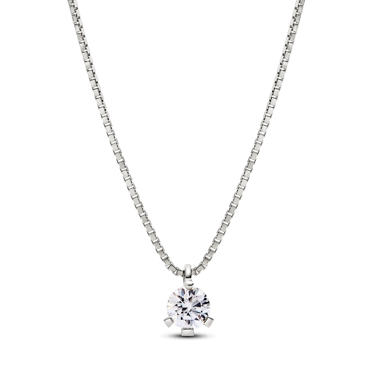 Pandora Nova 14k White Gold Lab-grown Diamond Pendant Necklace