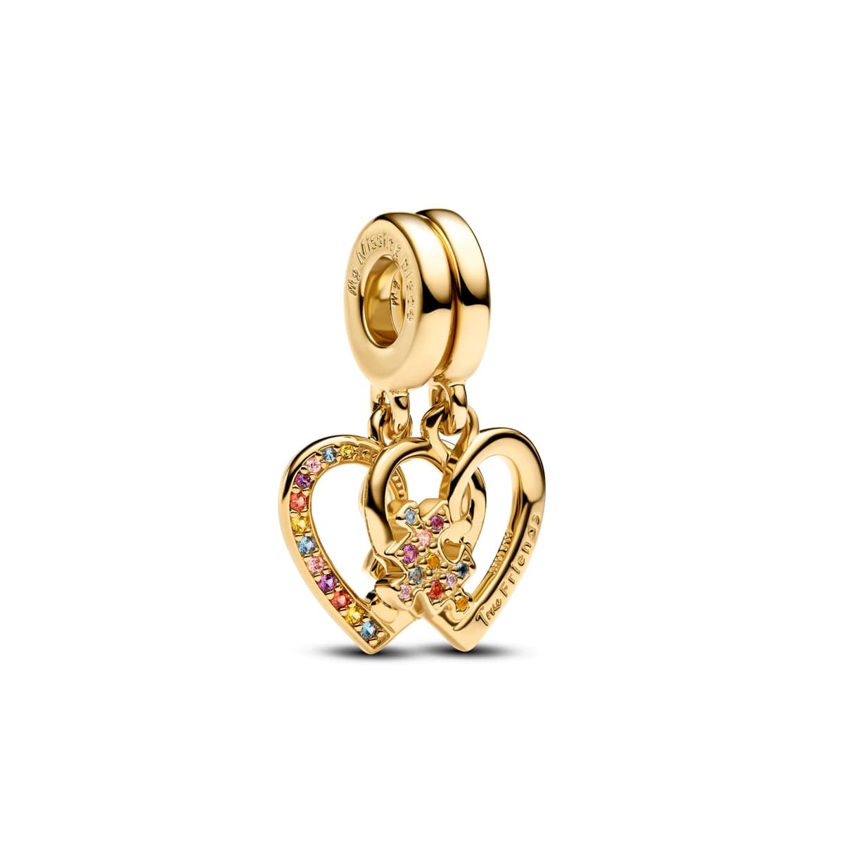 Pandora Splittable Puzzle Piece Hearts Dangle Charm 762239C01 762239 — foto 1 de 1