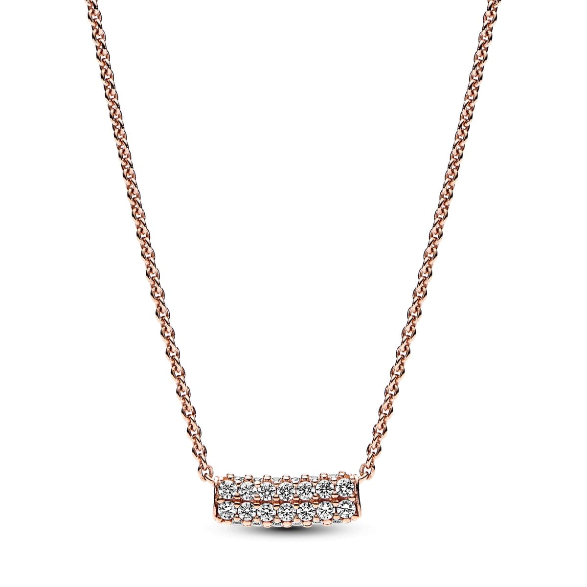 Pandora Timeless Pavé Double-row Bar Collier Necklace 382621C01 382621 — photo 1 of 1