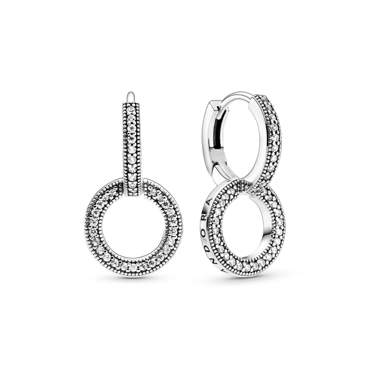 Pandora Sparkling Double Hoop Earrings 299052C01 299052 — Foto 1 von 2