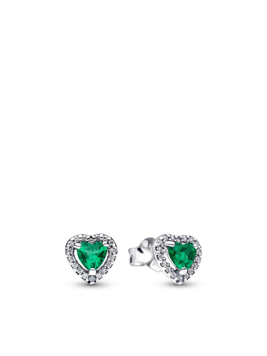 Pandora Elevated Green Heart Stud Earrings 298427C05 298427 — photo 1 of 1