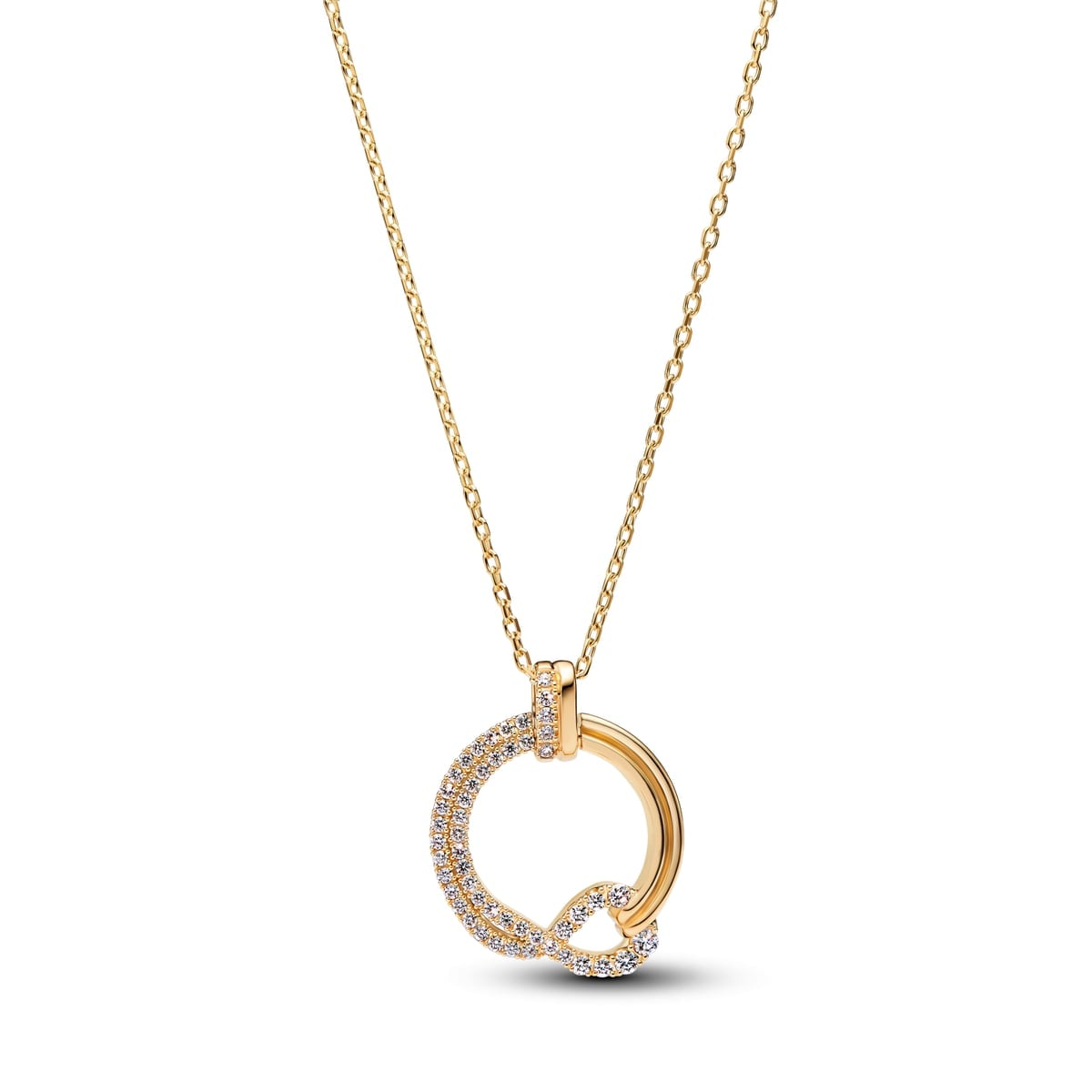Pandora Infinite Lab-grown Diamond Pavé Circle Pendant Necklace