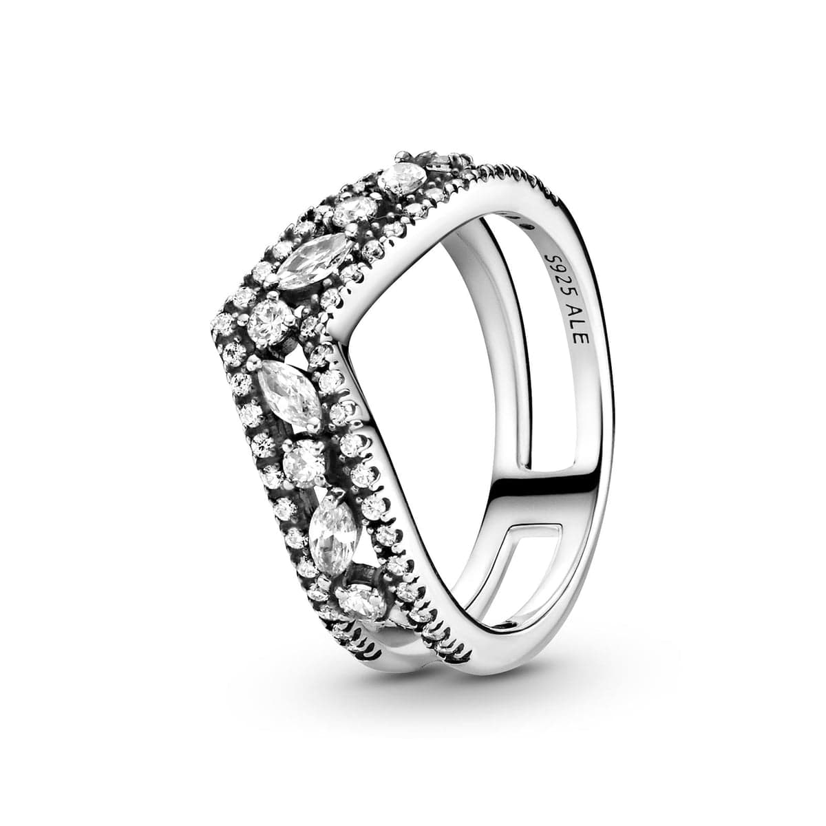 Pandora WishSparkling Marquise Double Wishbone Ring 199095C01 199095 — Foto 1 von 4