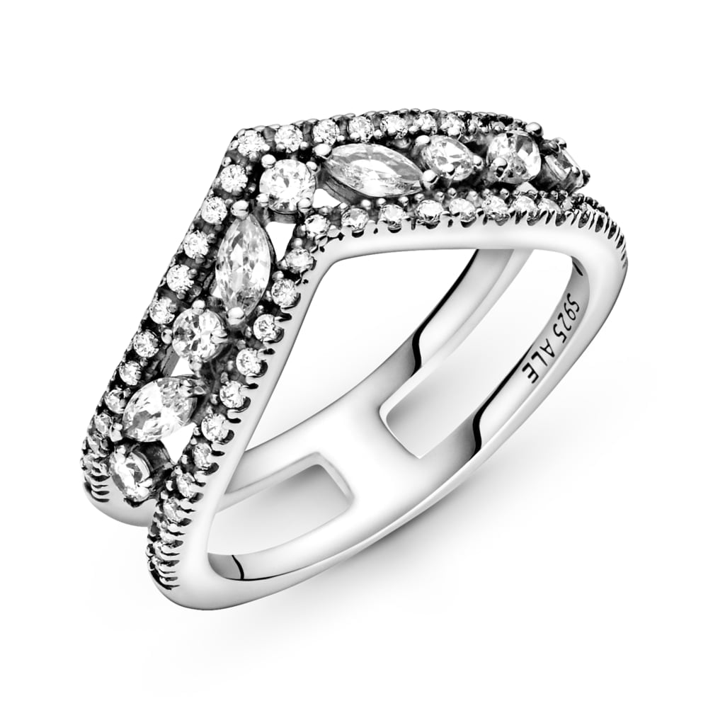 WishSparkling Marquise Double Wishbone Ring