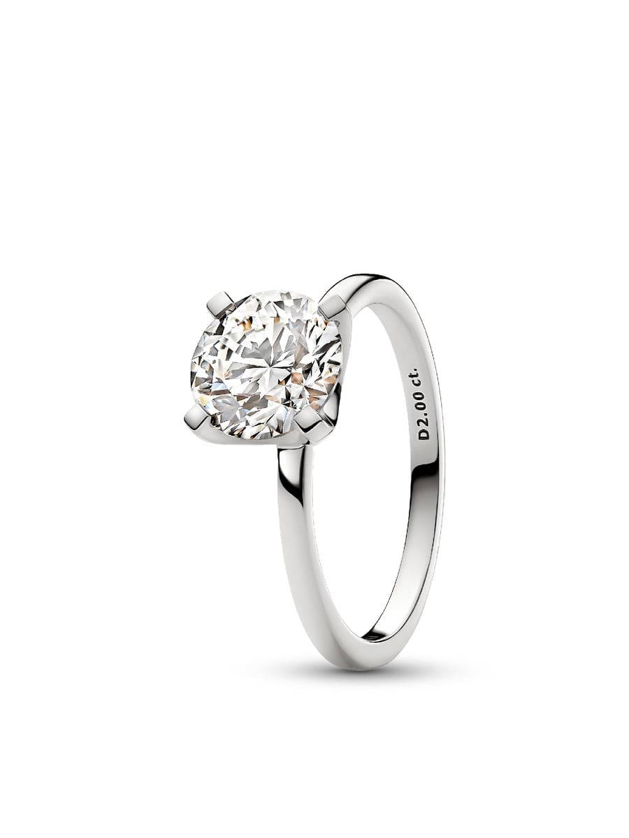 Pandora Era 14k White Gold Lab-grown Diamond Ring