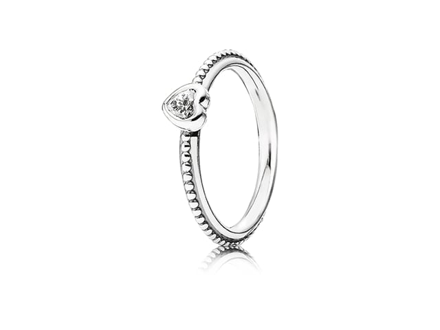 One Love Ring with Clear Zirconia