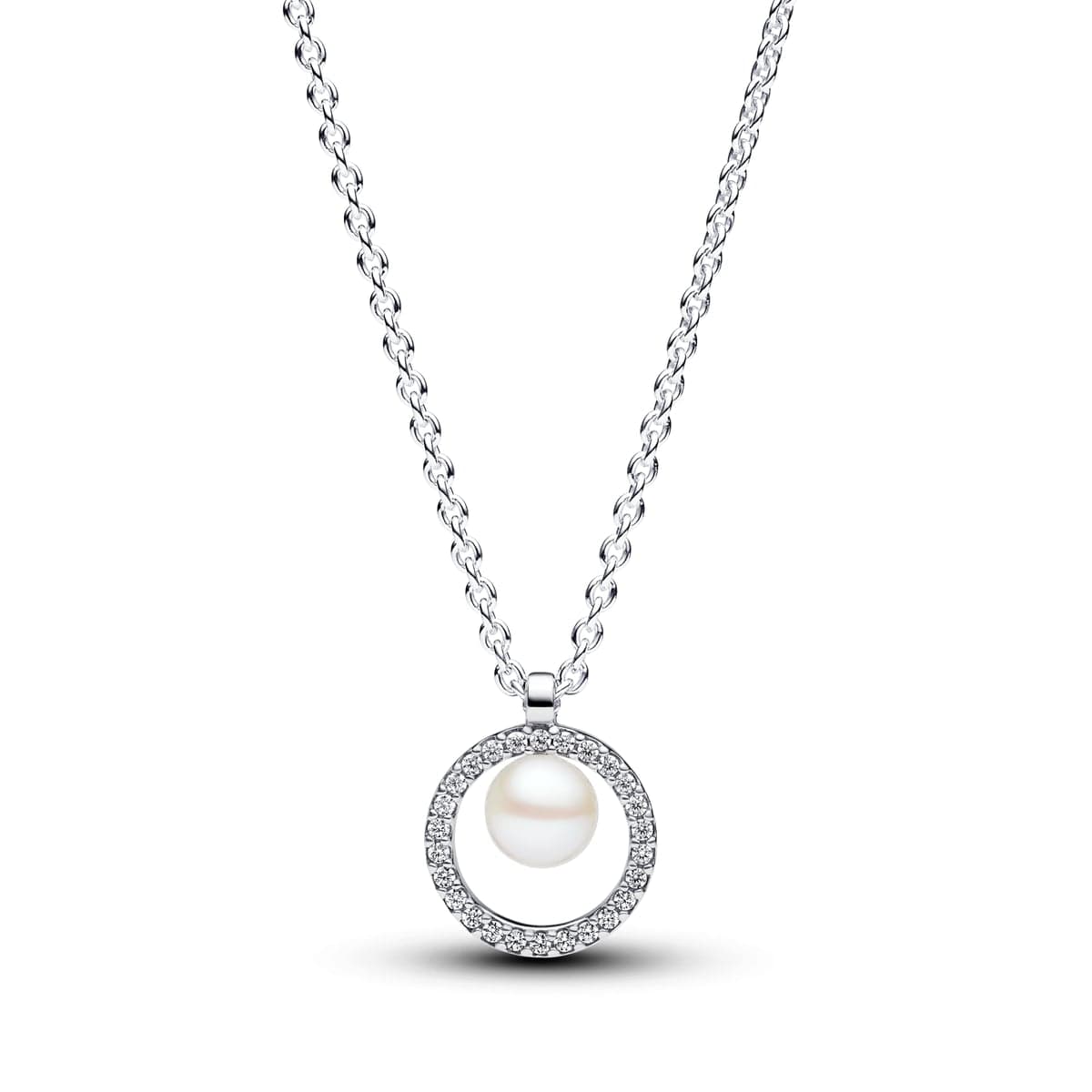 Pandora Freshwater Pearl and Pave Necklace 393165C01 393165 — photo 1 of 2