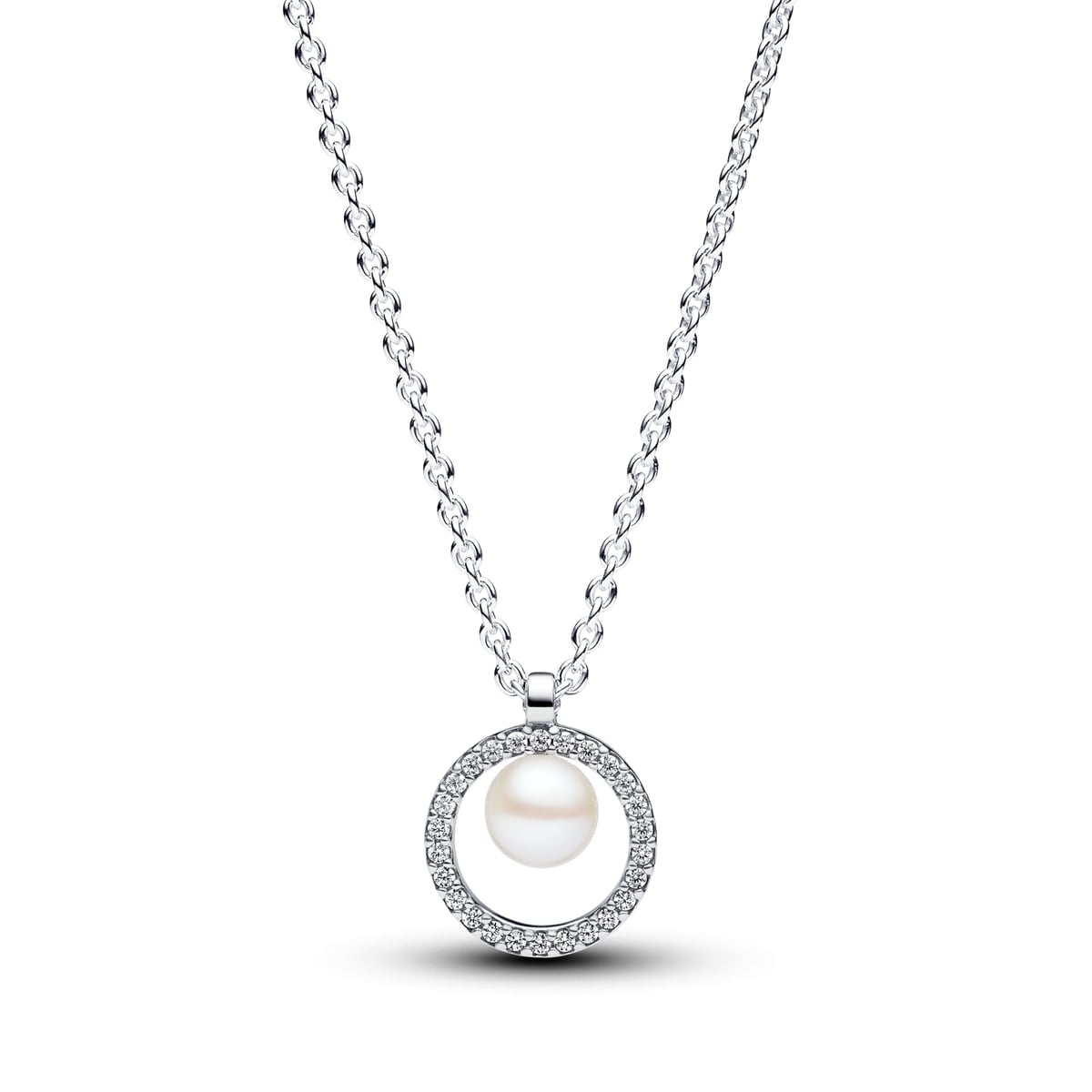 Freshwater Pearl and Pave Necklace