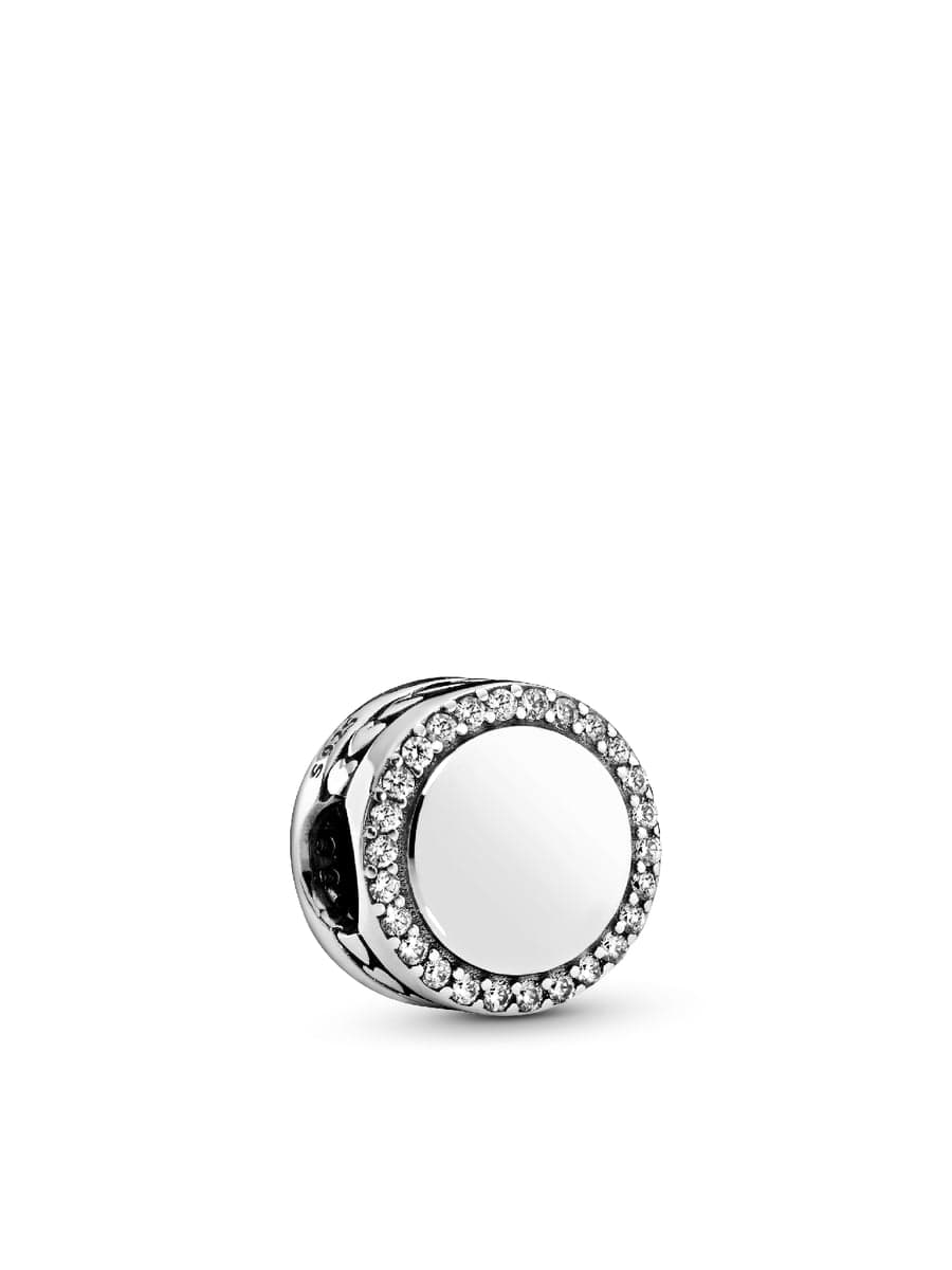 Pandora Engravable Sparkling Button Charm 798747C01 798747 — Foto 1 von 2