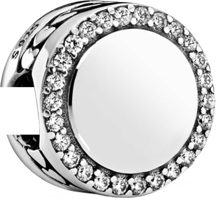 Engravable Sparkling Button Charm