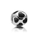 Love You Black Enamel Charm