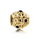 Gold Classic Charm with Onyx