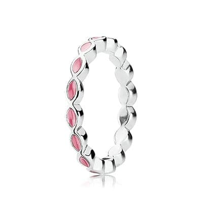 Pandora Pink Enamel Twist Ring 190884EN24 190884 — photo 1 sur 1