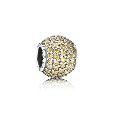 Pavé lights, fancy golden colored cz