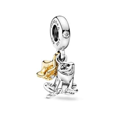 Pandora Disney Princess Tiana Frog Prince Dangle Charm in Pandora Shine 768740C01 768740 — Foto 1 von 1