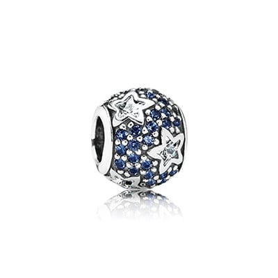 Follow the stars, clear cz & midnight blue crystal