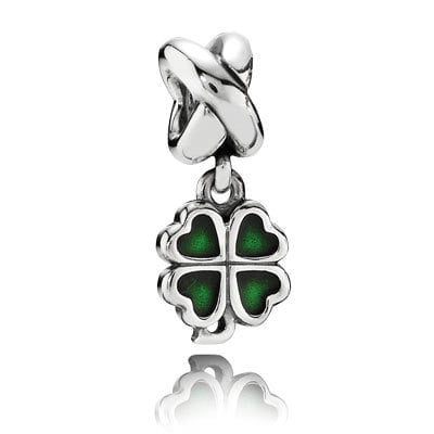 Bead Green Four-Leaf Clover Dangle
