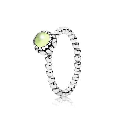 Sterling Silver & Peridot August Birthstone Ring