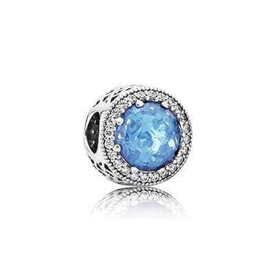 Blue Radiant Hearts Charm