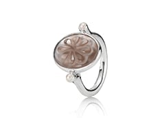 Ring, Sterling Silver, Pearl, Mother-of-Pearl, Smoky Quartz
