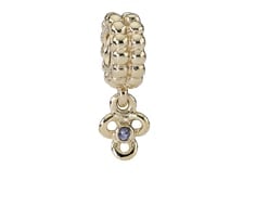 14K Gold Trinity with Topaz Charm