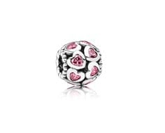 Sparkling Openwork Heart Charm