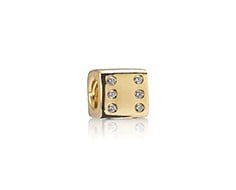 Gold charm, diamond 0,05 ct w/vs