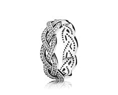 Pandora Sparkling Silver Braid Ring 190913CZ 190913 — Foto 1 von 1