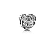 Clear pavé heart