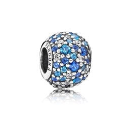 Sky Mosaic Pave, Mixed Blue Crystals & Clear CZ