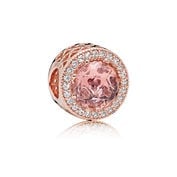 Sparkling Blush Pink Crystal & CZ Charm