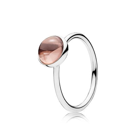 Blush Pink Poetic Droplet Ring