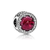 Radiant Hearts Cerise CZ Charm