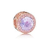 Pandora Rose Radiant Hearts Charm with Lavender Zirconia