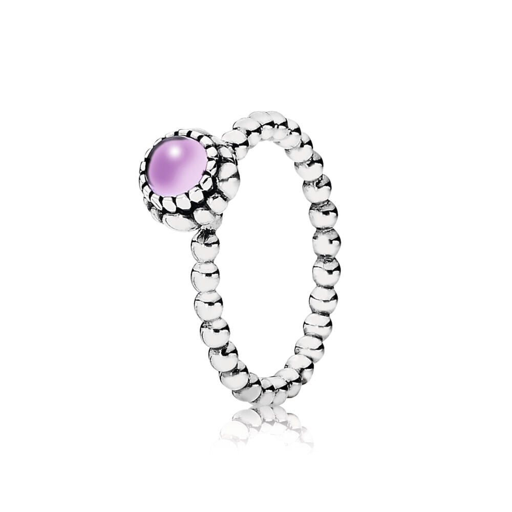 Sterling Silver & Amethyst February Birthstone Ring